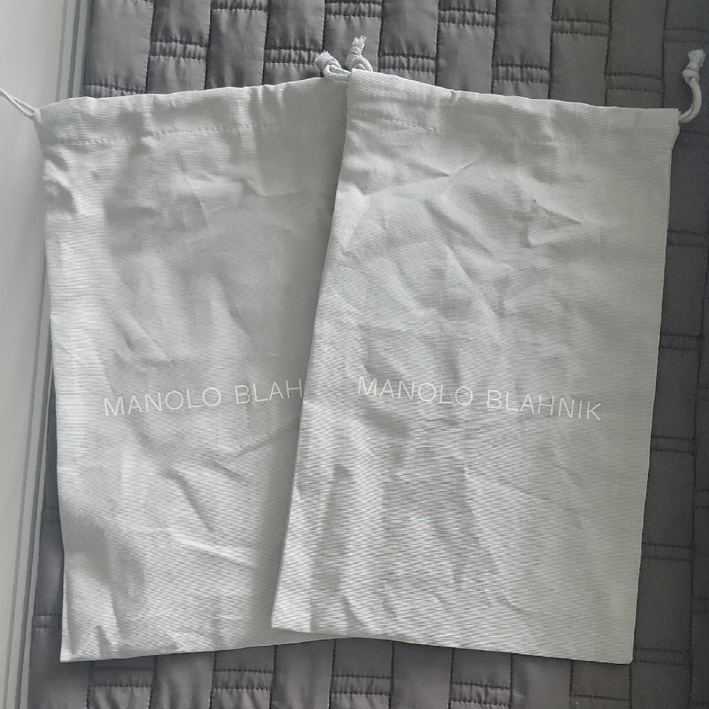 Manolo Blahnik Light Gray Dust Bags